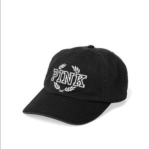 Victoria’s Secret PINK black baseball cap hat NEW